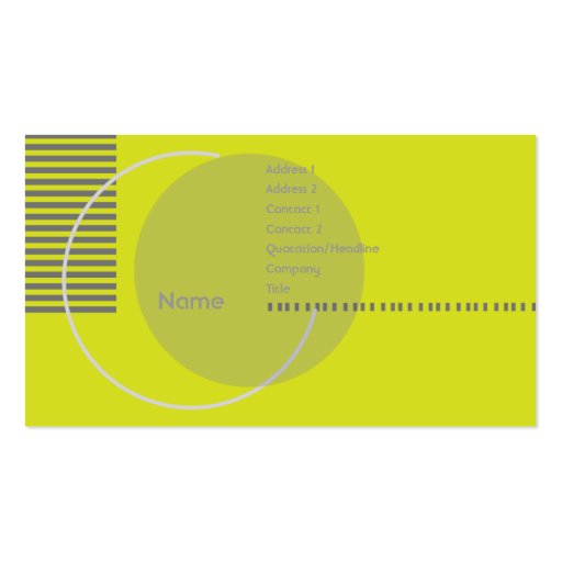 Green Geometric - Busihness Business Card (front side)