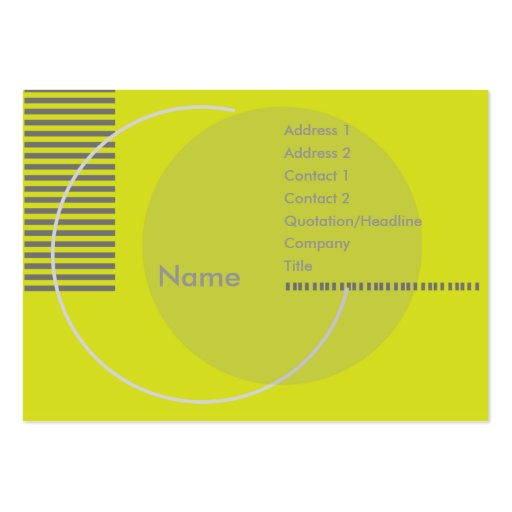 Green Geometric - Chubby Business Card (front side)