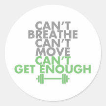 Green "Get Enough" Round Stickers