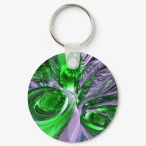 Green Ghost Abstract Keychain