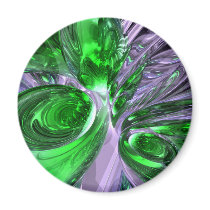 Green Ghost Abstract Magnet