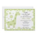 Green Giraffe Baby Shower Invitation invitation