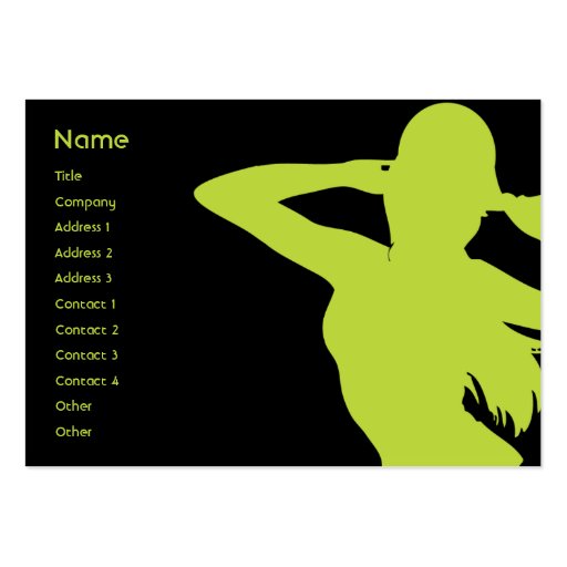 Green Girl - Chubby Business Cards (front side)