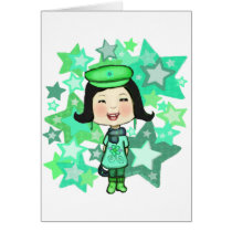 Green Girl T-Shirt cards