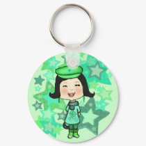 Green Girl T-Shirt keychains