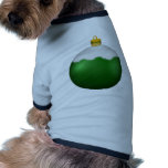 Green Glass Globe Christmas Ornament Dog Clothing