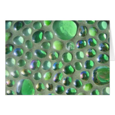 Green Glass Stones Greeting Card by plellski