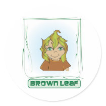 Green Glen - Brown Leaf stickers