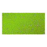 Green Glitter Backgrounds Photo Cards