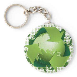 Green Global Recycling keychain