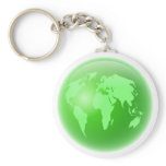 Green Globe Key Chains