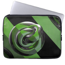 Green & glossy laptop sleeve