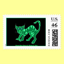 Green Glow Cheshie by Wendy C. Allen, Green Glo... stamps