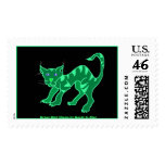 Green Glow Cheshie by Wendy C. Allen, Green Glo... Stamps