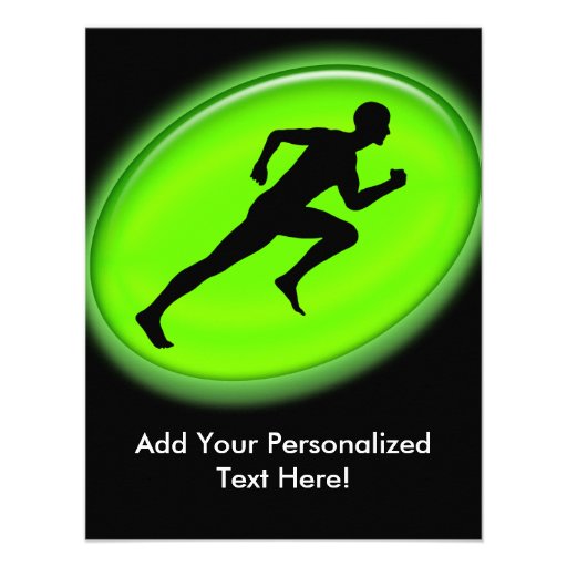 Green Glow Fitness Logo Custom Invites