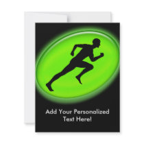 Green Glow Fitness Logo Custom Invites