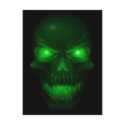 Green Glowing Skull postcards by Volcanokitten Green Glowing Skull postcards