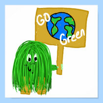 Green go green planet posters