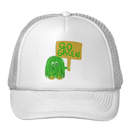 green go green trucker hats