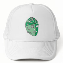 Green Goalie Mask Mesh Hat