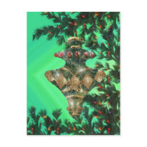 Green Gold and RedGlass Bulb postcards