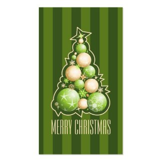 Green & Gold Bubbles Christmas Tree Gift Tag profilecard