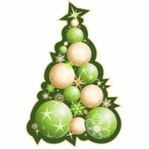 Green & Gold Bubbles Christmas Tree photo sculptures