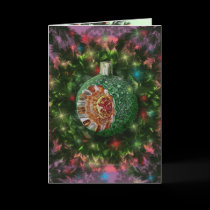 Green Gold Bulb Card