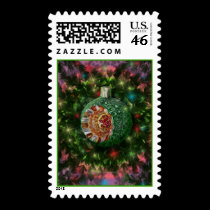 Green Gold Bulb Stamp stamps