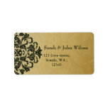 green gold elegance return address label