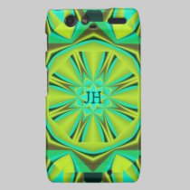 Green & Gold Kaleidoscope case with Monogram casemate cases