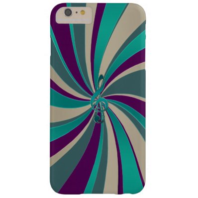 Green Gold Music Clef Swirl Barely There iPhone 6 Plus Case