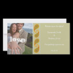 Green & Gold Paisley Save the Date  Your Photo