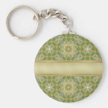 Green Gold Tapestry Keychains