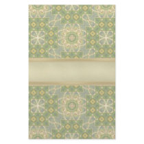 Green Gold Tapestry Stationery Design
