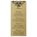 green  gold Wedding menu Rack Card Template