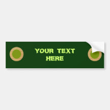 Green Golden Circles - Add your GOLDEN Text Bumper Stickers