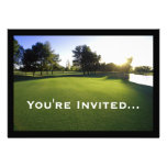 Green Golf Course at Dawn invitations