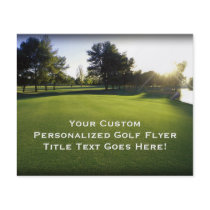 Green Golf Course at Dawn Full Color Flyer