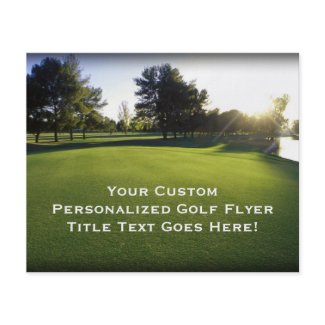 Green Golf Course at Dawn Full Color Flyer