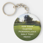 Green Golf Course at Dawn Key Chain