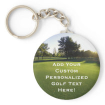 Green Golf Course at Dawn Key Chain
