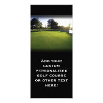 Green Golf Course at Dawn Personalized Rack Card