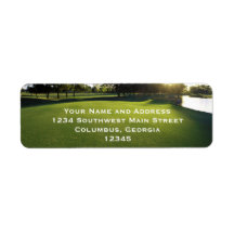 Green Golf Course at Dawn Return Address Labels