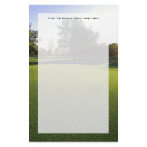 Green Golf Course at Dawn Stationery Paper