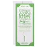Green Golf Ticket Golf Birthday Party Invitation