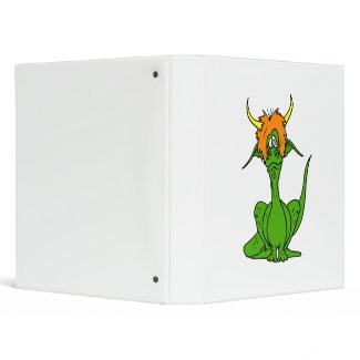 Green Goofy Dragon binder