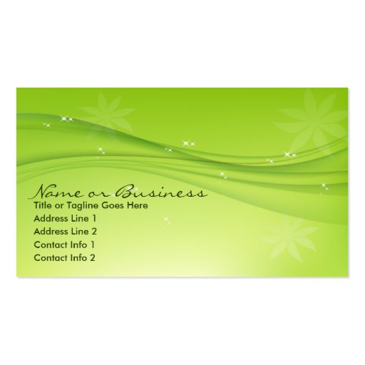 green grace business cards (front side)
