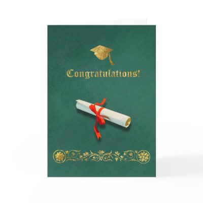 Green Graduation Card by artogram