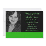 Green Graduation invitations
